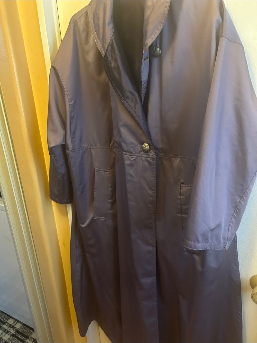 Classic Women's Long Coat in Deep Purple